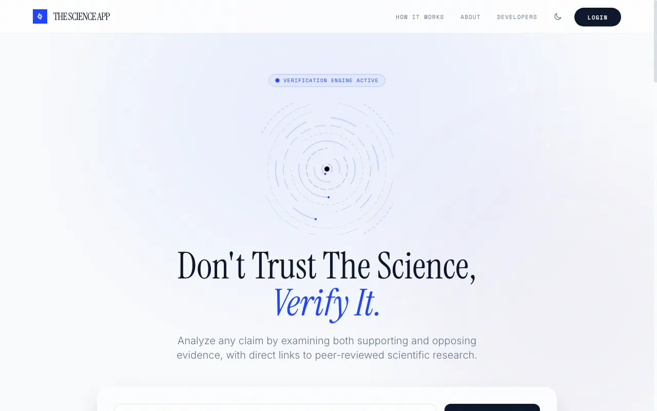 The Science App — preview screenshot