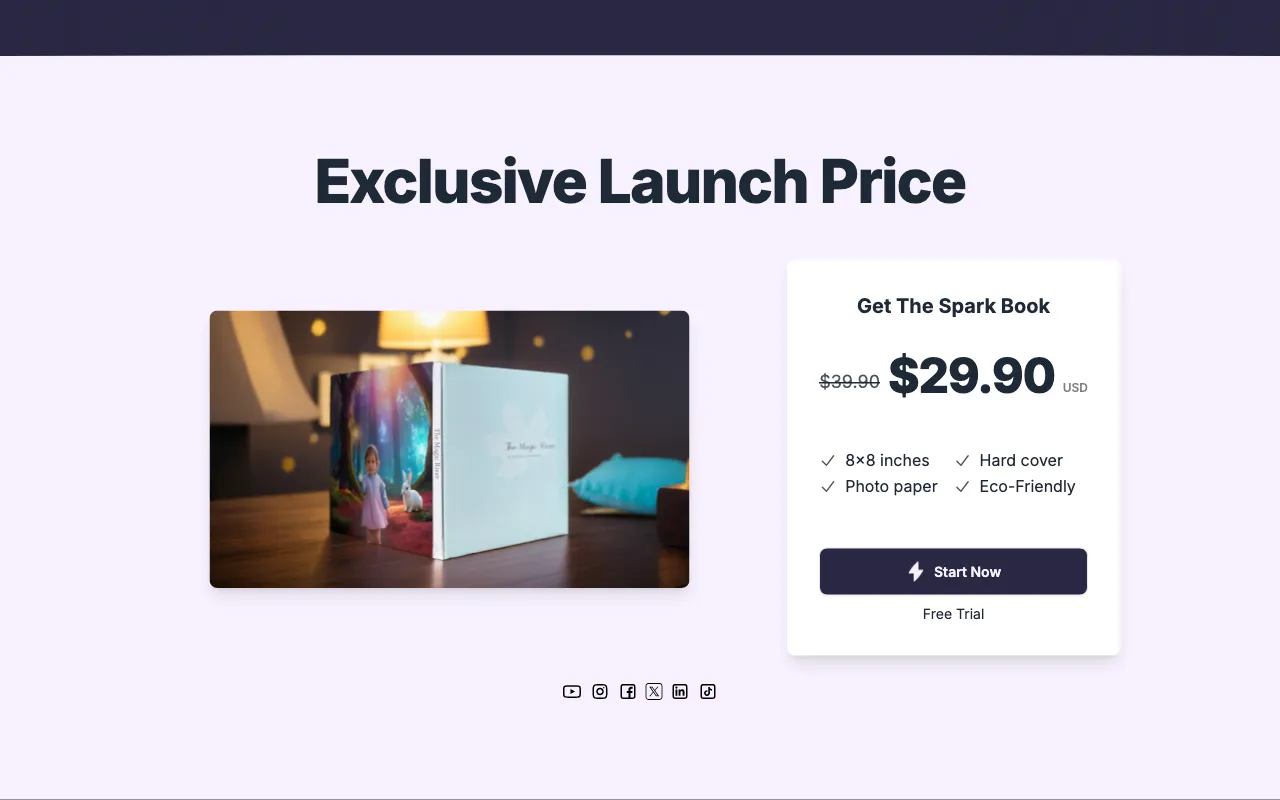 The Spark Book — pricing page