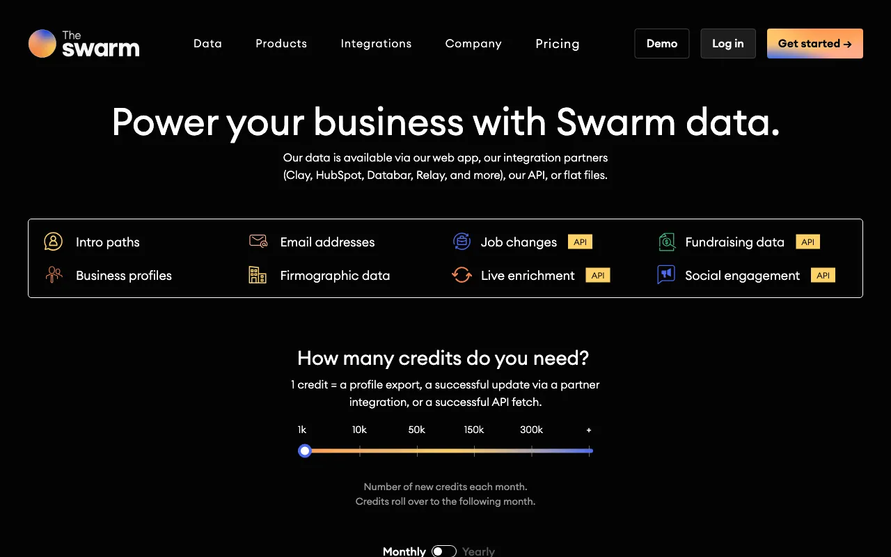 The Swarm — pricing page