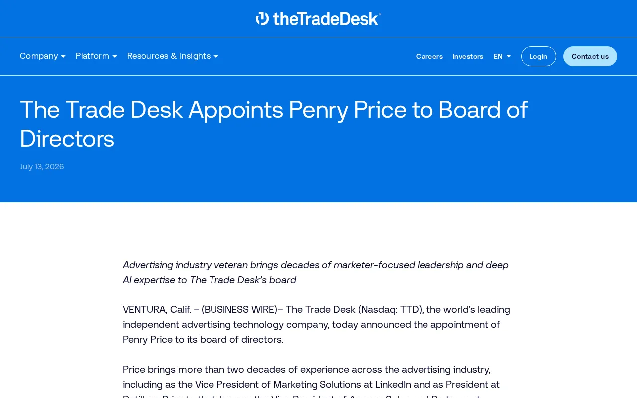 The Trade Desk — pricing page