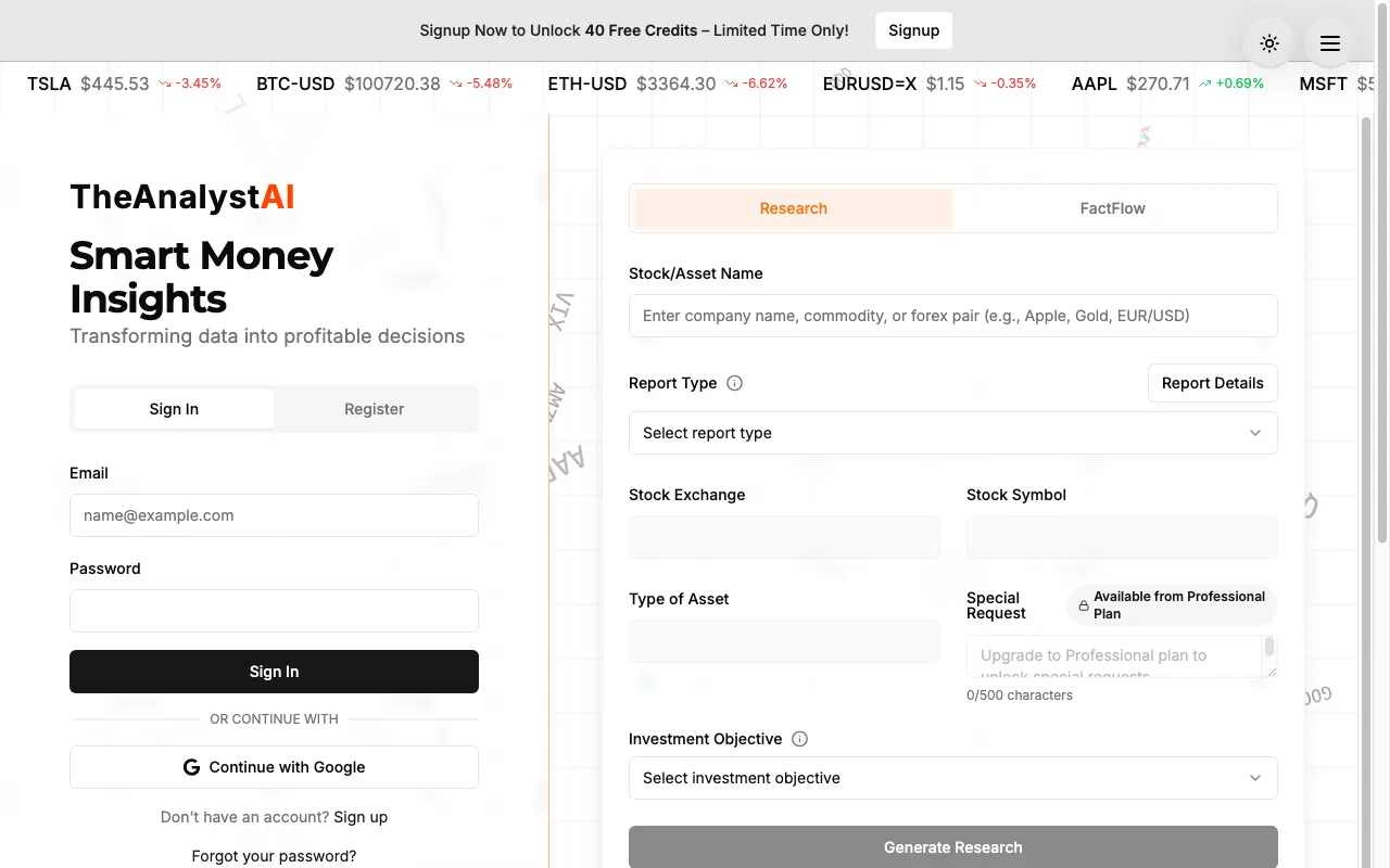 TheAnalystAI — preview screenshot