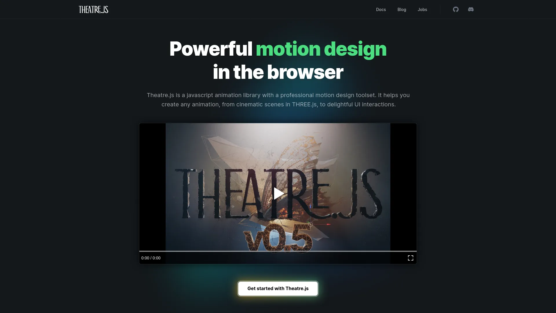 Theatre.js — preview screenshot