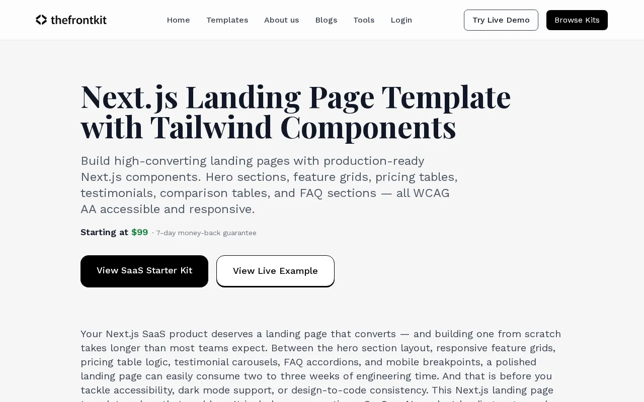 thefrontkit — pricing page