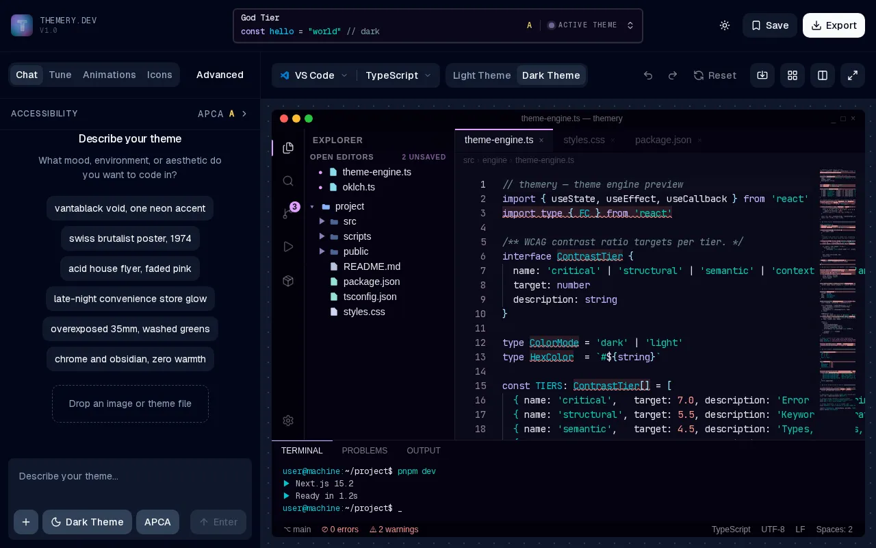 Themery — preview screenshot