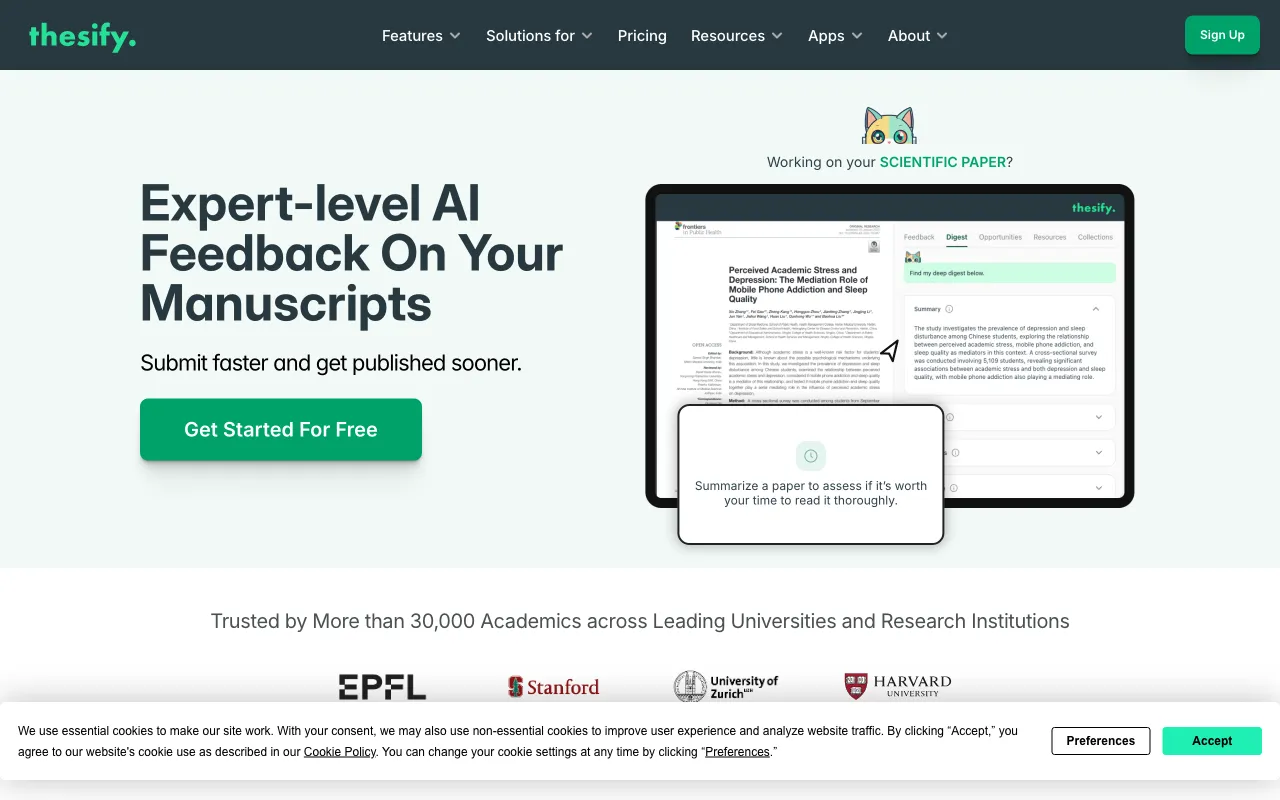 Thesify — preview screenshot