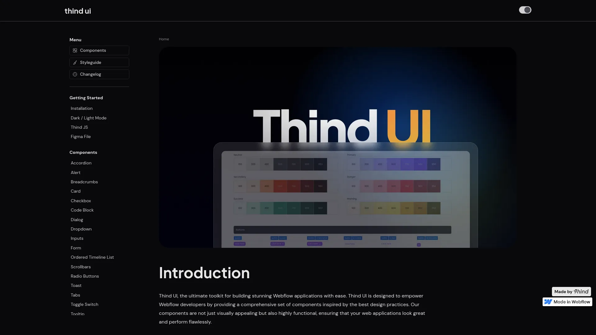 Thind UI — preview screenshot
