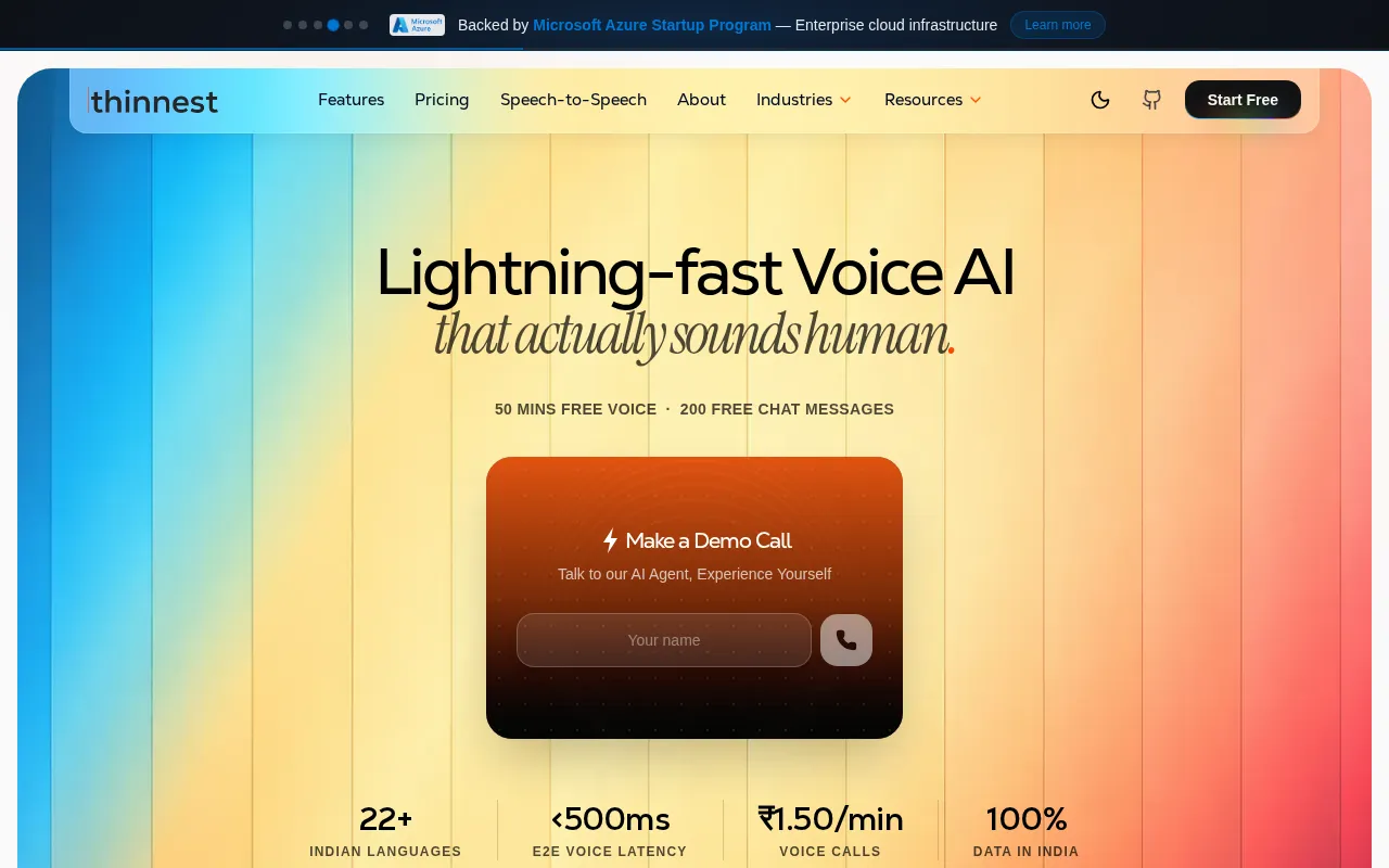 Thinnest AI — preview screenshot