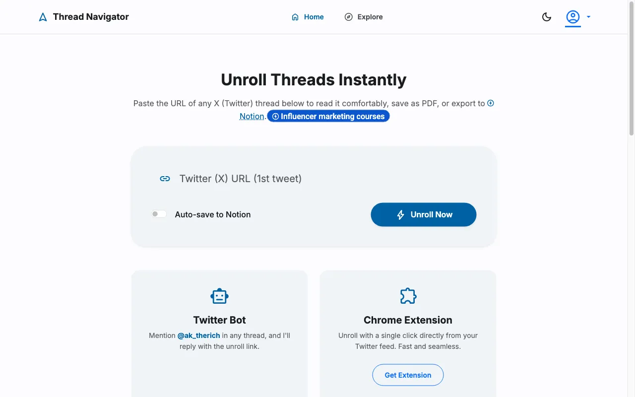 Thread Navigator — preview screenshot