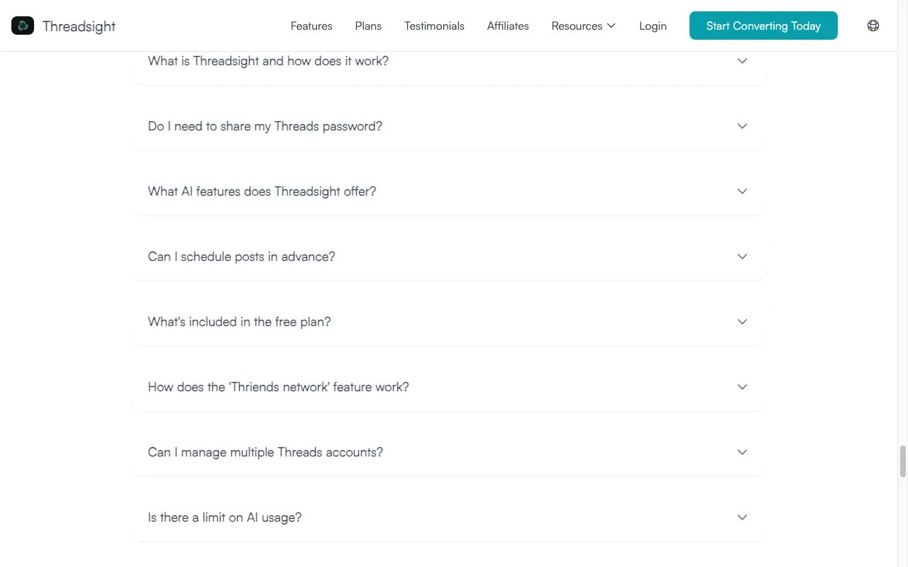 Threadsight — pricing page