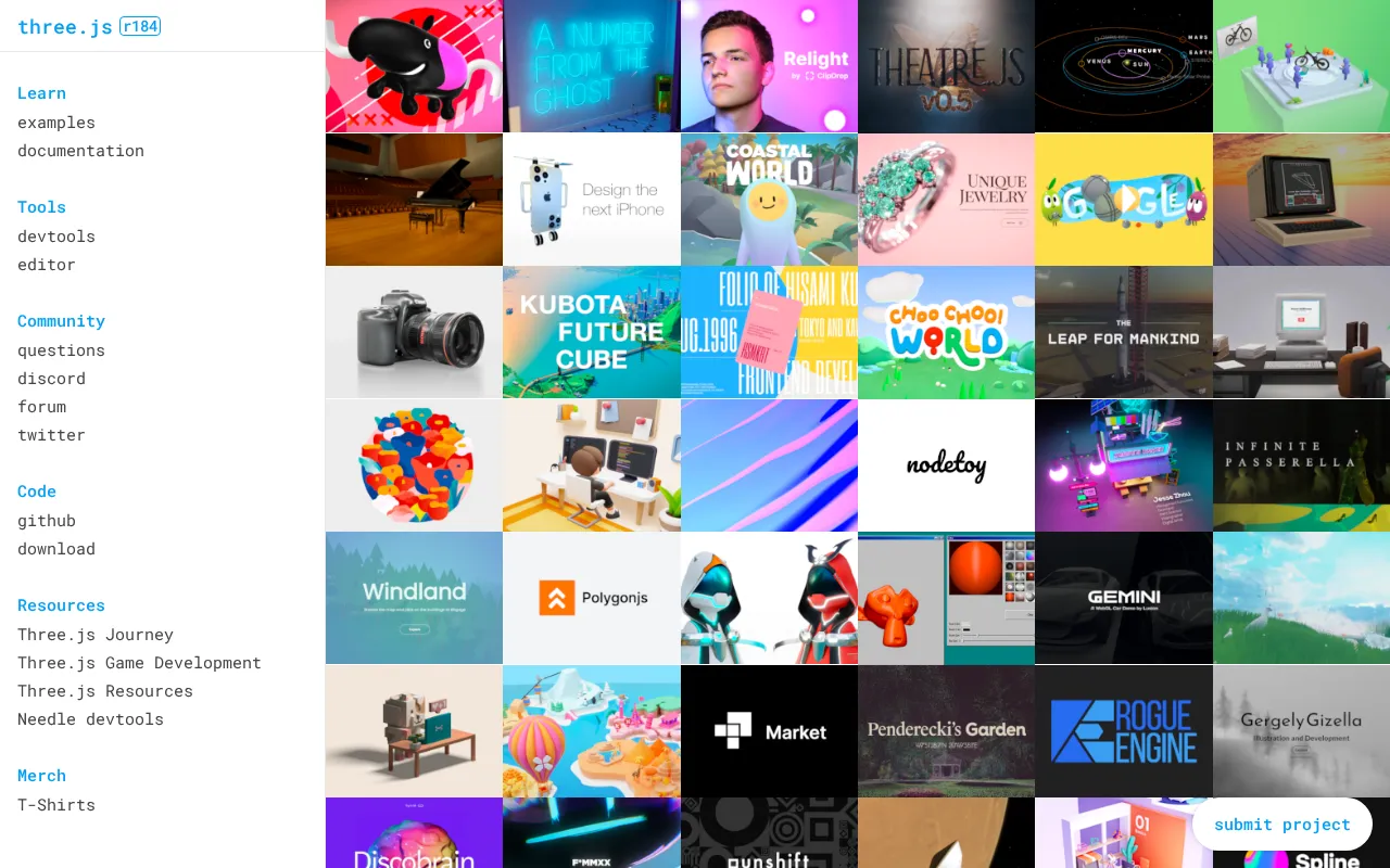 Three.js — preview screenshot