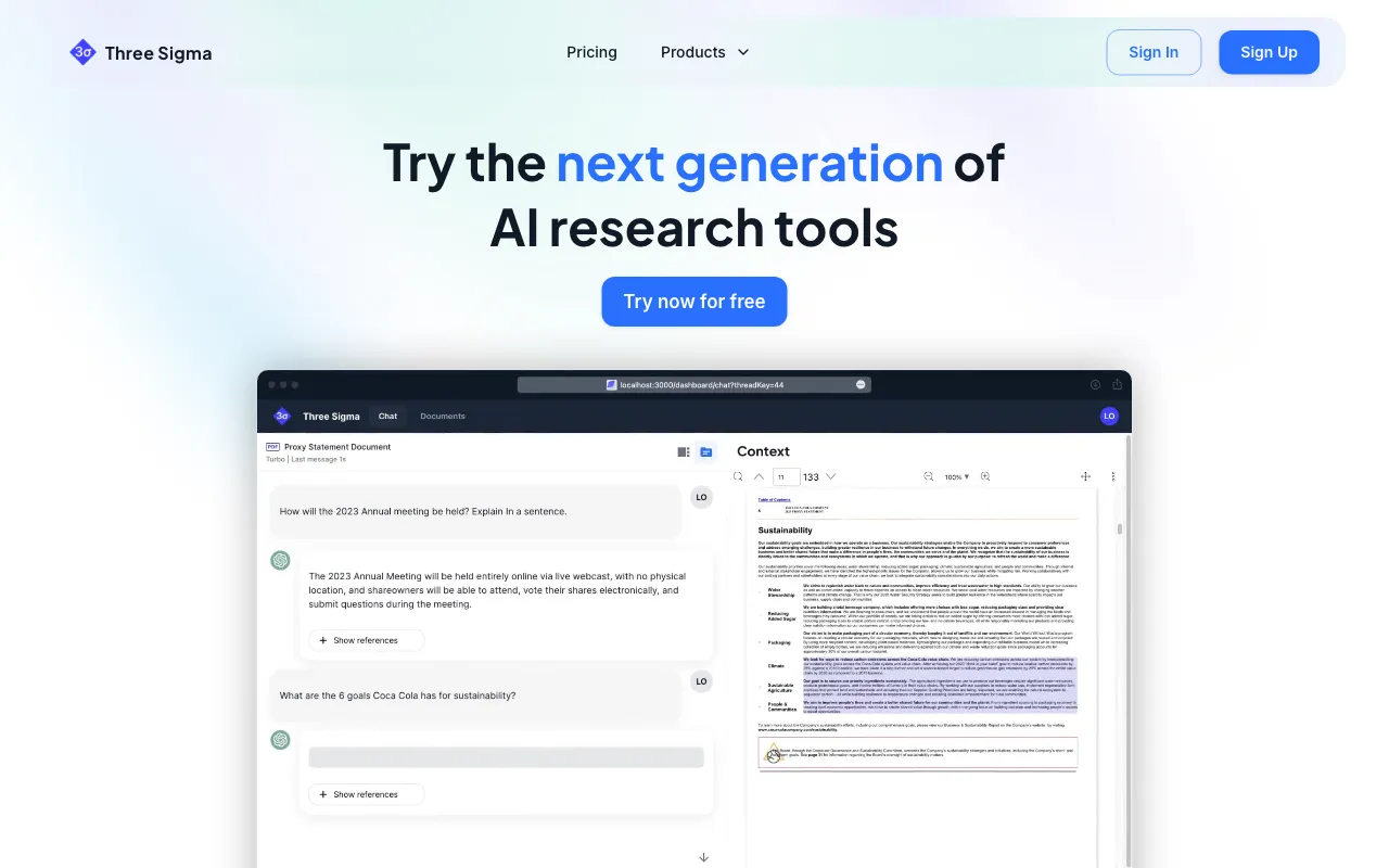 Three Sigma — preview screenshot