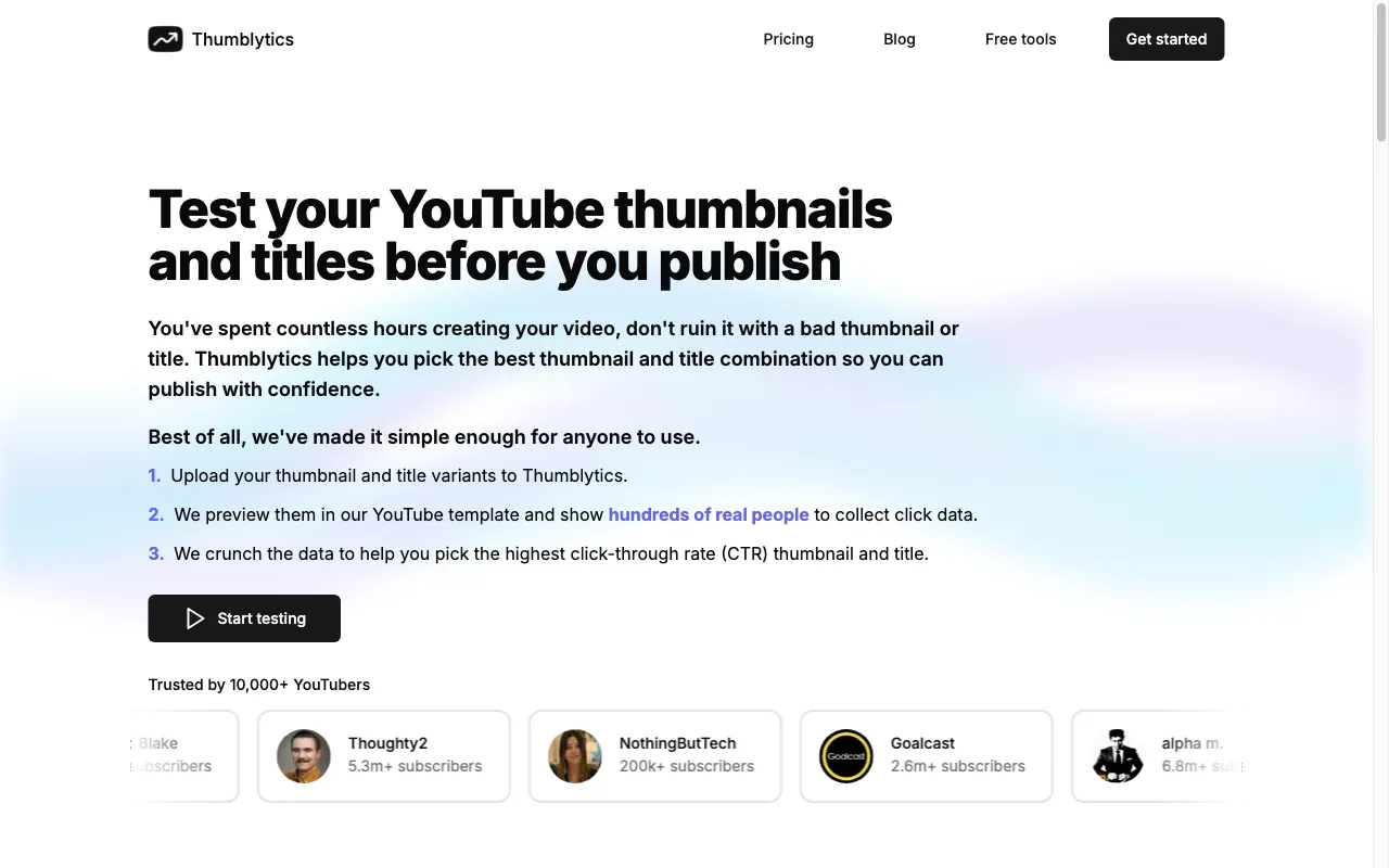Thumblytics — preview screenshot