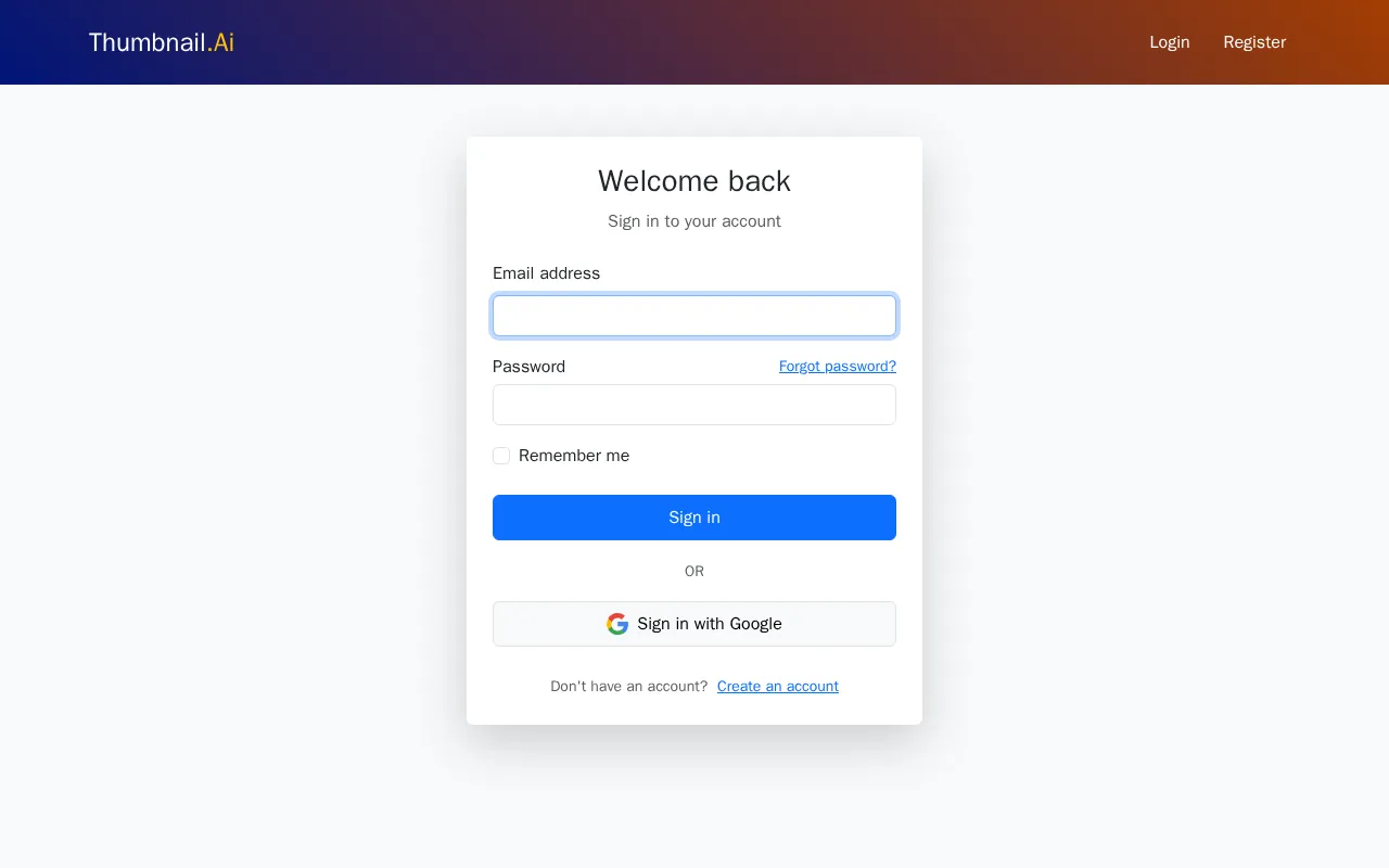 Thumbnails.ai — pricing page