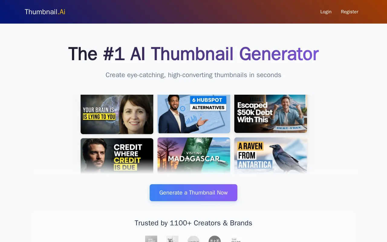 Thumbnails.ai — preview screenshot