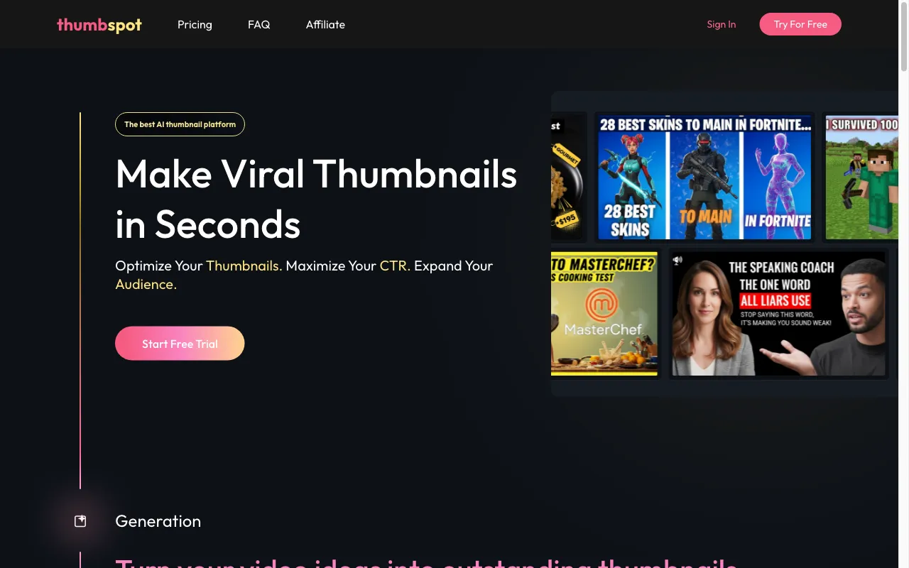 Thumbspot — preview screenshot