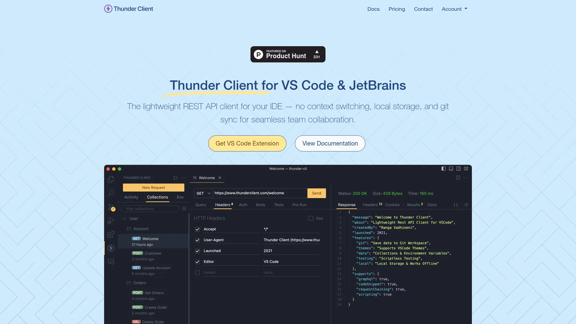 Thunder Client — preview screenshot
