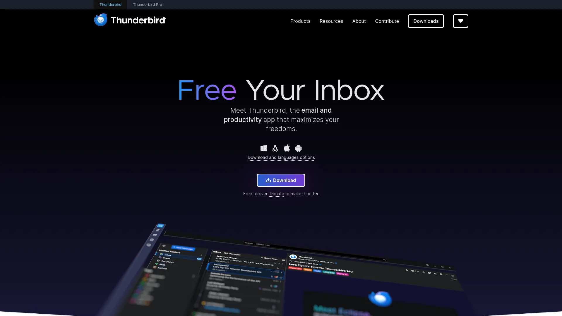 Thunderbird 115 Supernova — preview screenshot