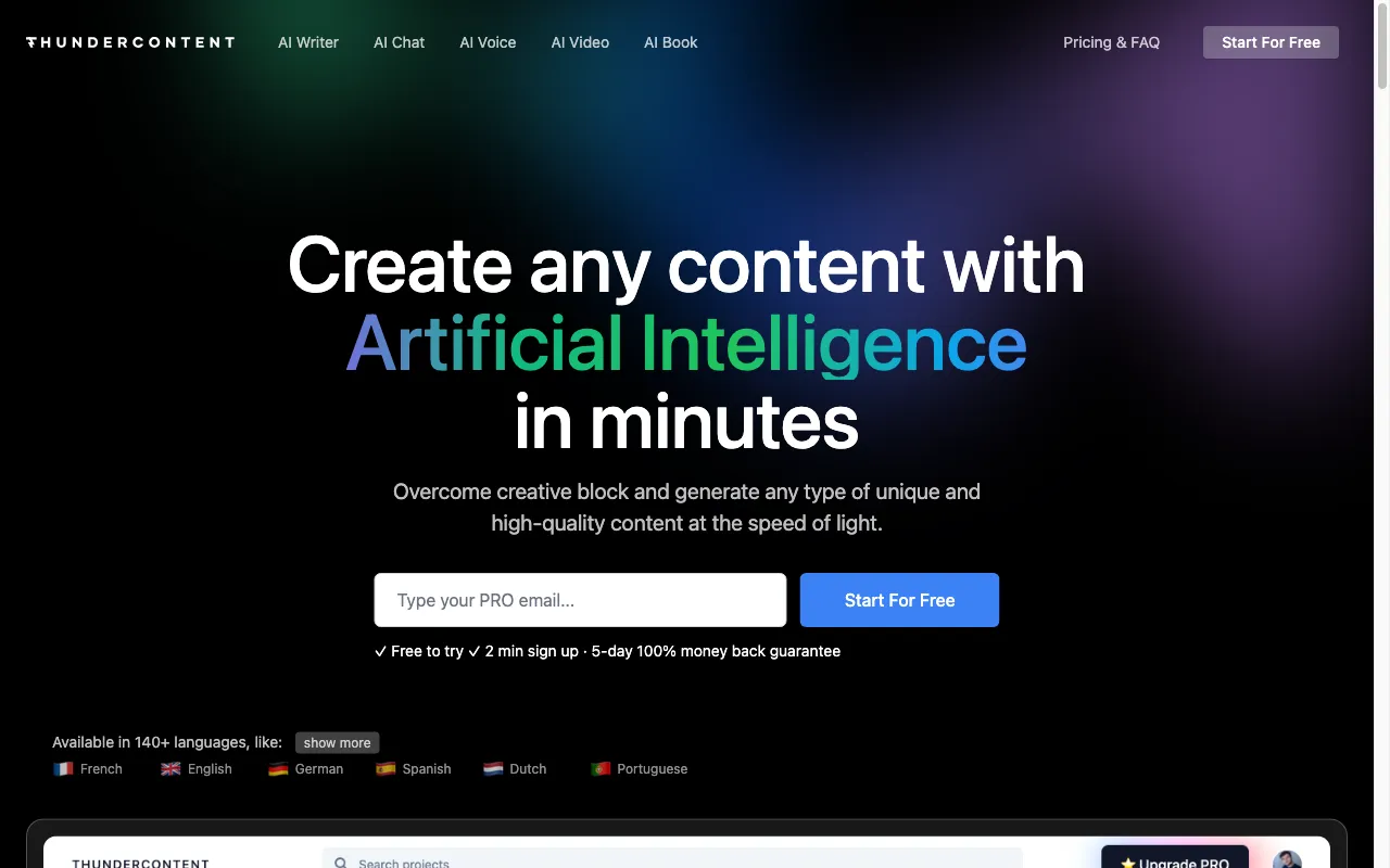 Thundercontent — preview screenshot