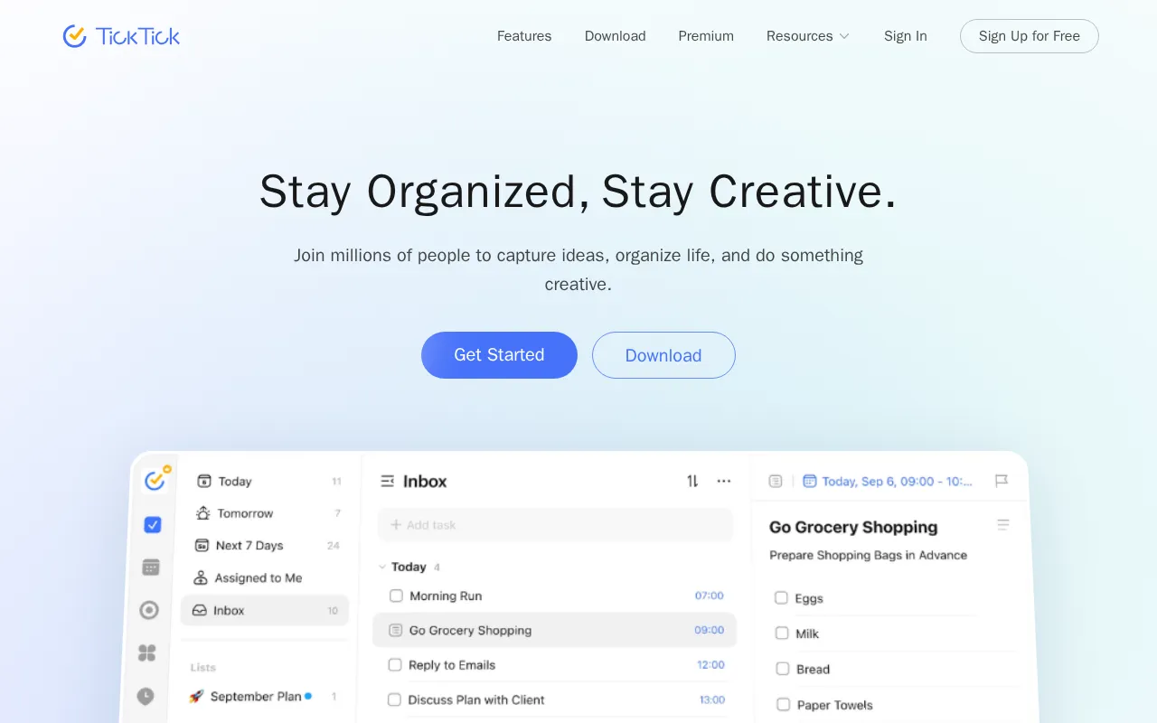 Ticktick — preview screenshot