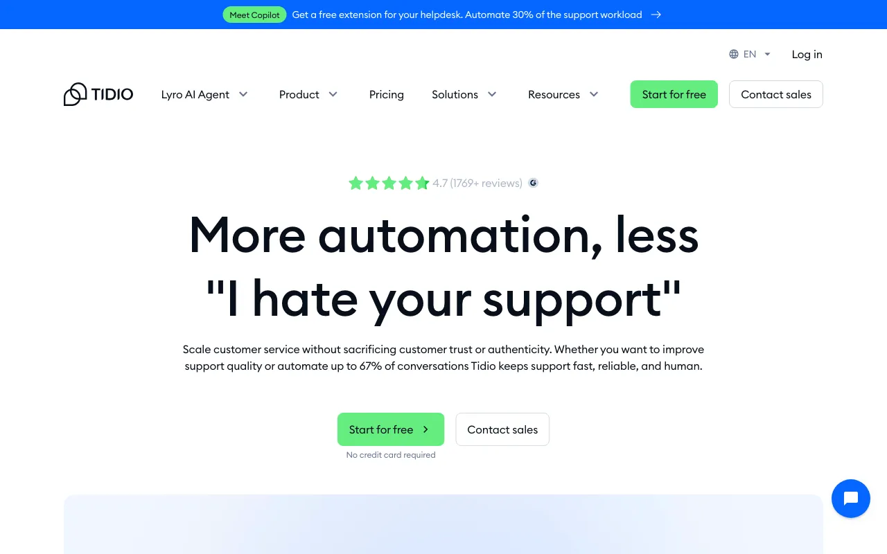 Tidio — preview screenshot