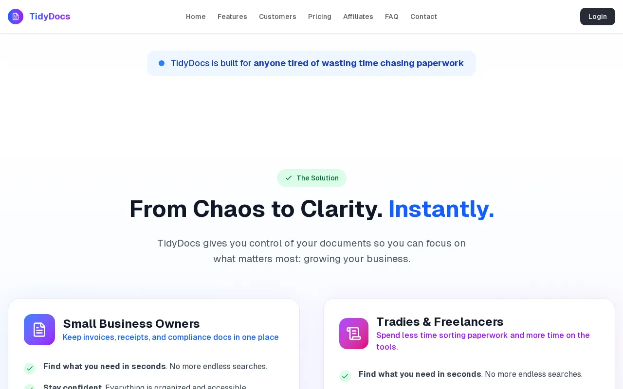 TidyDocs — preview screenshot