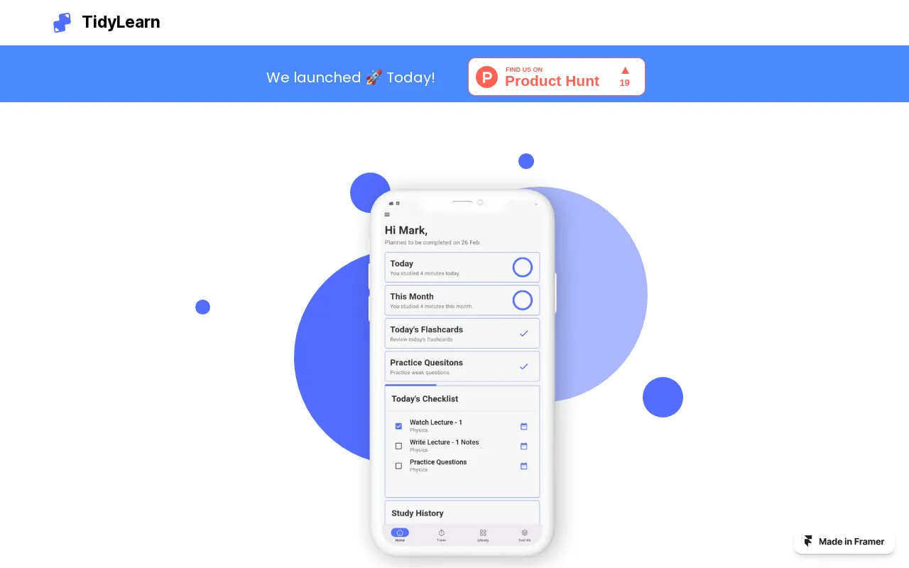TidyLearn — preview screenshot