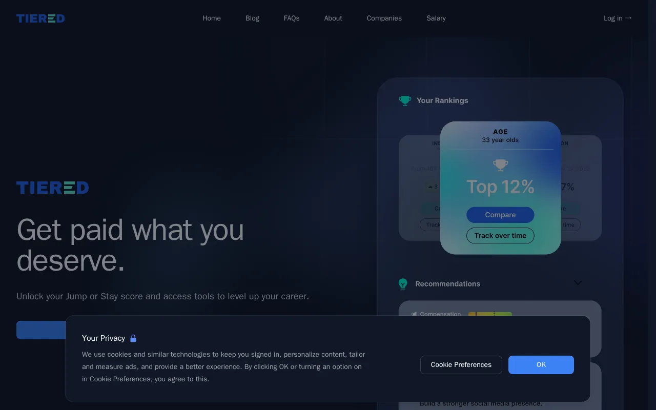 Tiered — preview screenshot