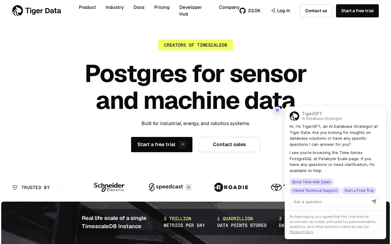 TigerData — preview screenshot
