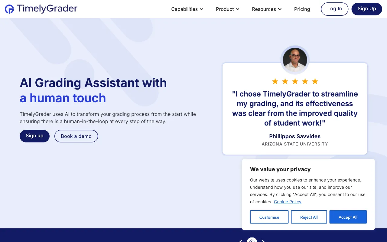 TimelyGrader — preview screenshot