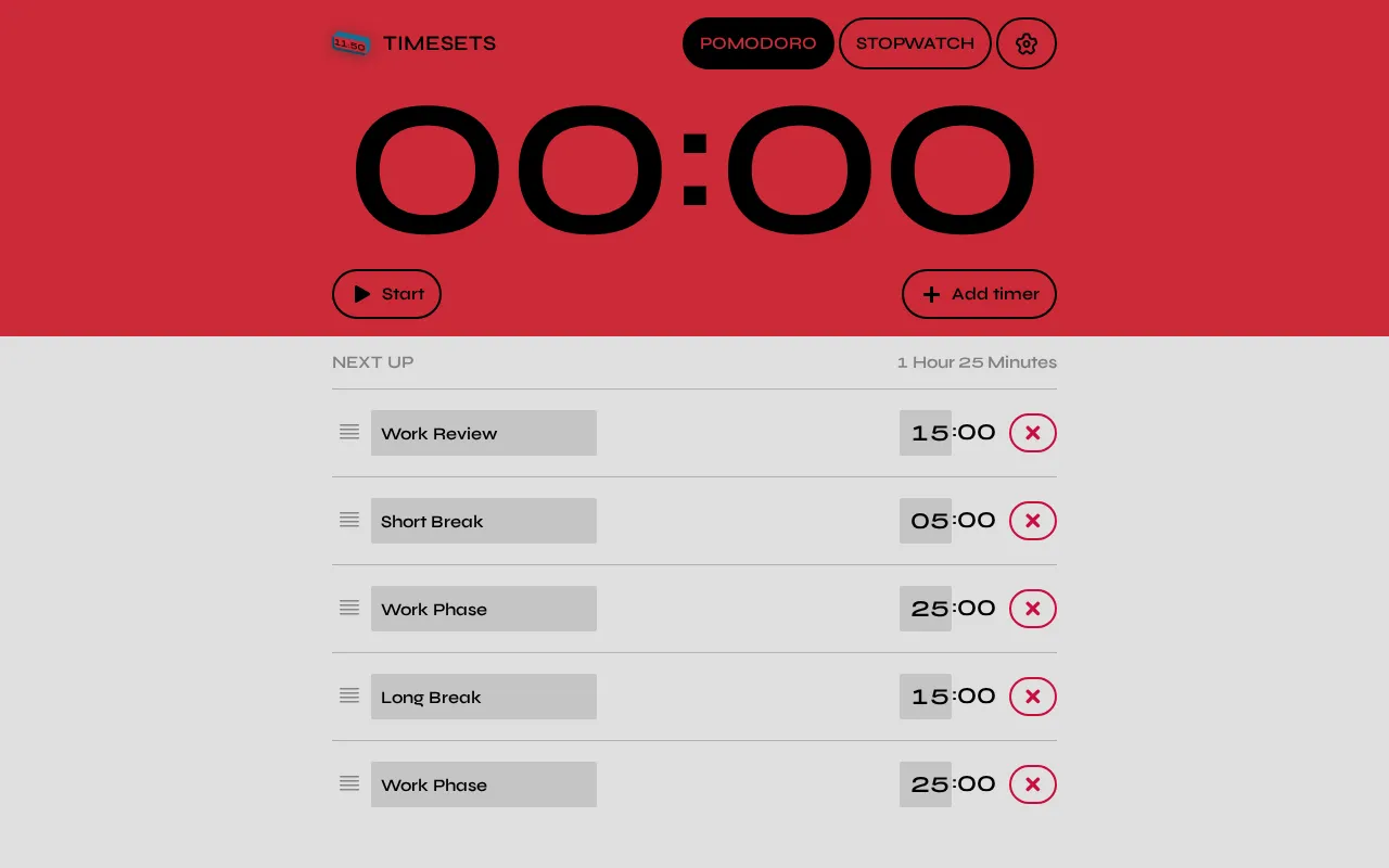 Timesets — preview screenshot