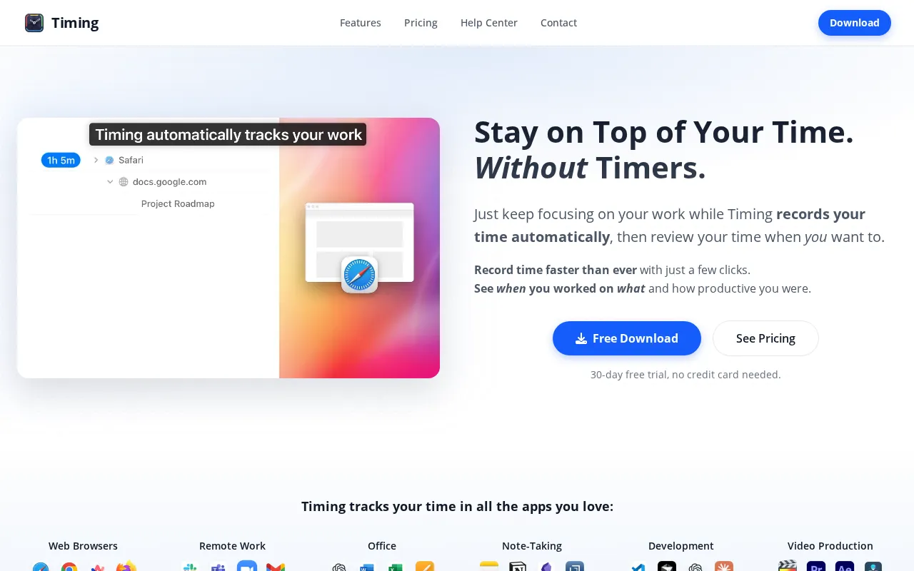 Timingapp — preview screenshot