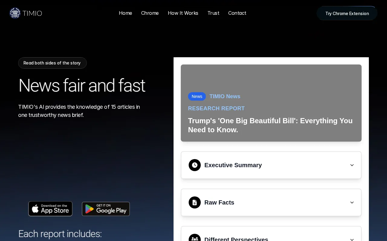 TIMIO News — preview screenshot