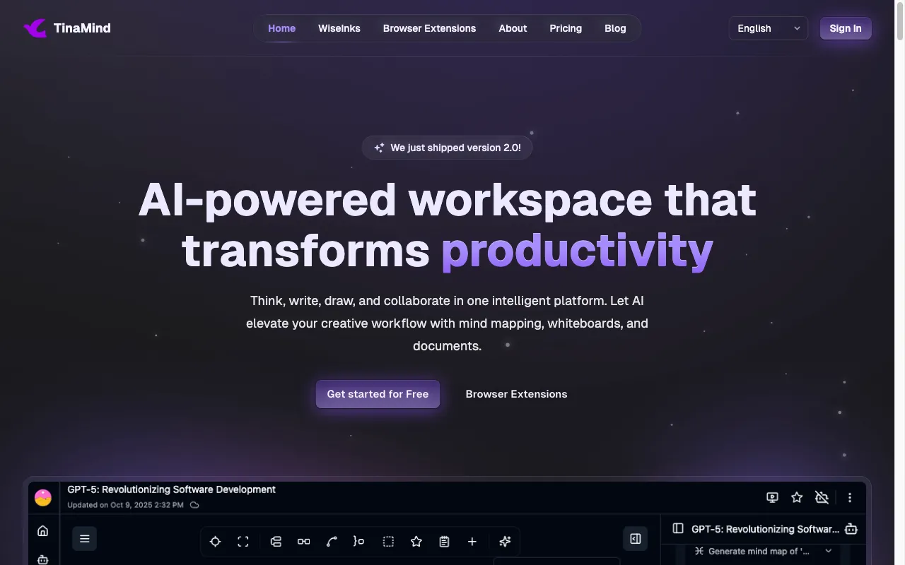 TinaMind — preview screenshot