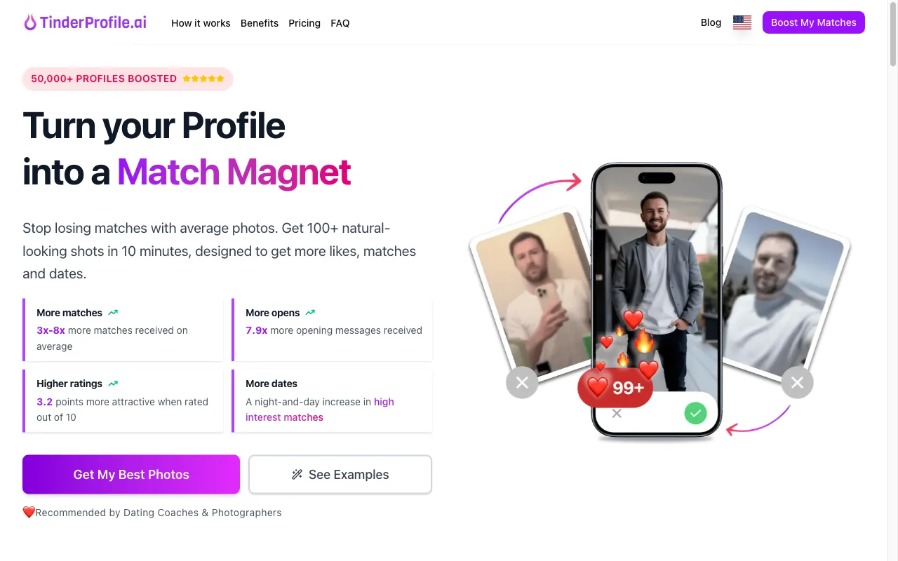 TinderProfile.ai — preview screenshot