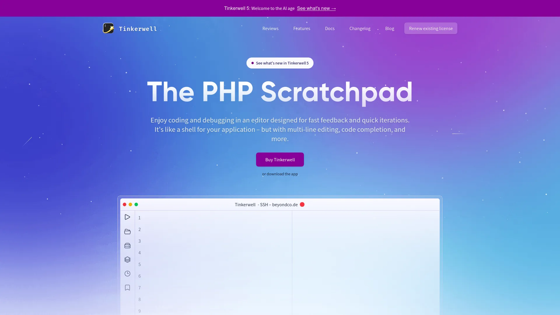 Tinkerwell — preview screenshot