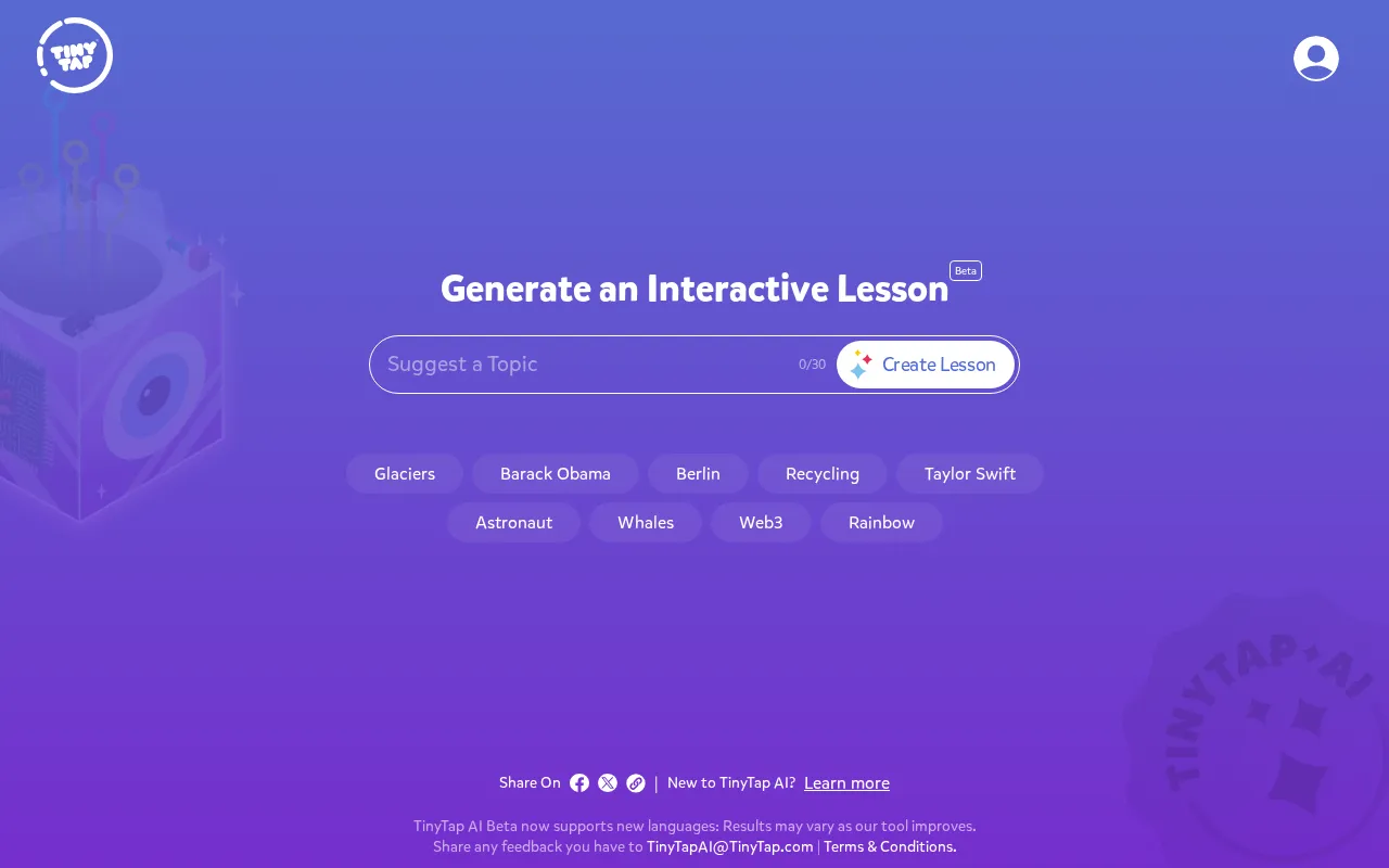 TinyTap AI — preview screenshot
