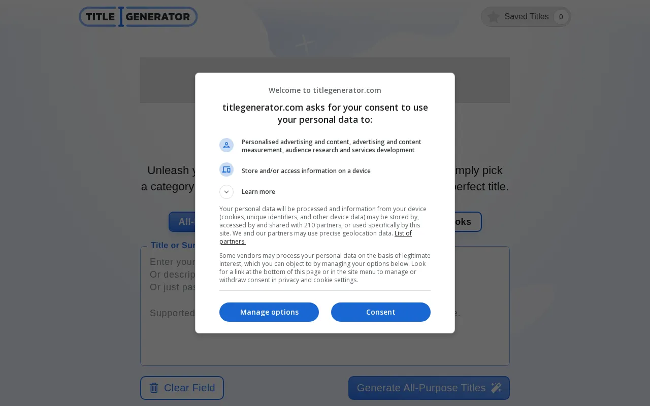 Title Generator — preview screenshot