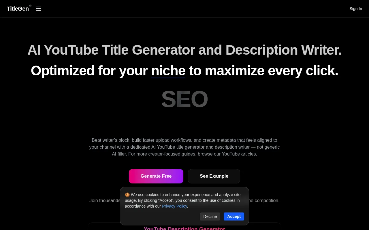 TitleGen — preview screenshot