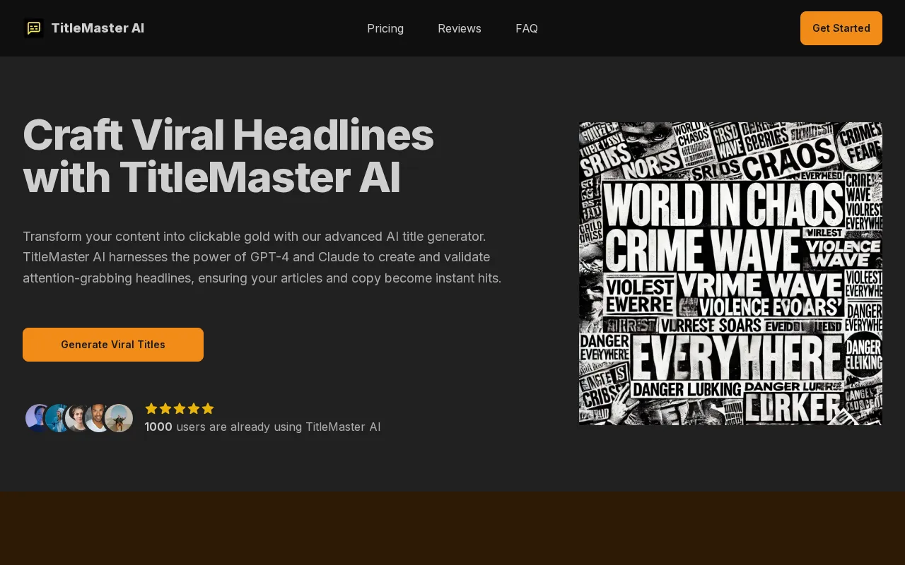 TitleMaster AI — preview screenshot