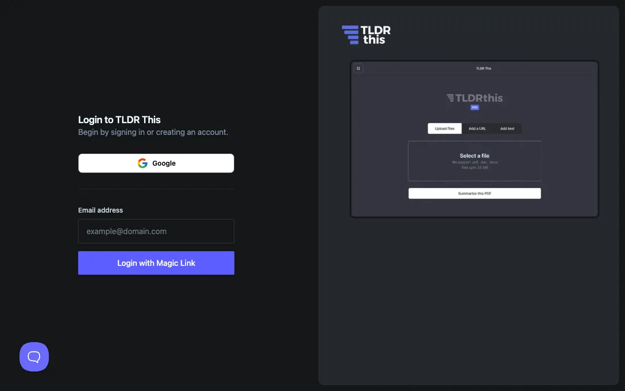 TLDR this — pricing page
