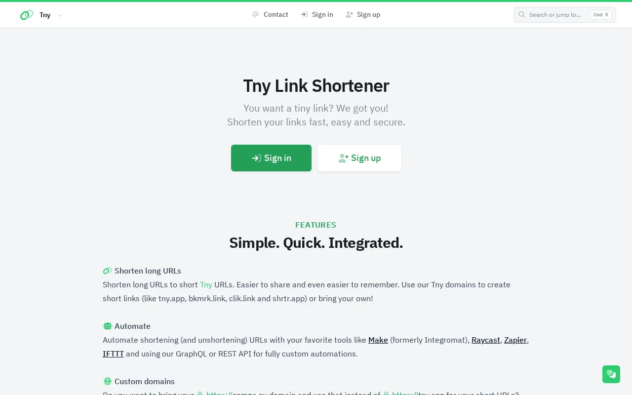 Tny — preview screenshot
