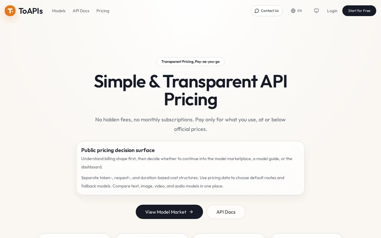 ToAPIs — pricing page