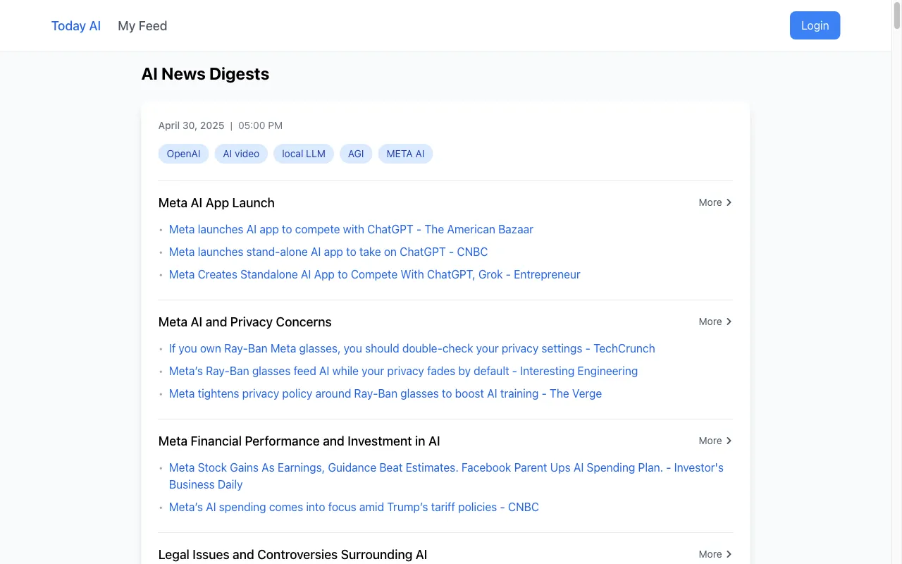 Today AI — preview screenshot