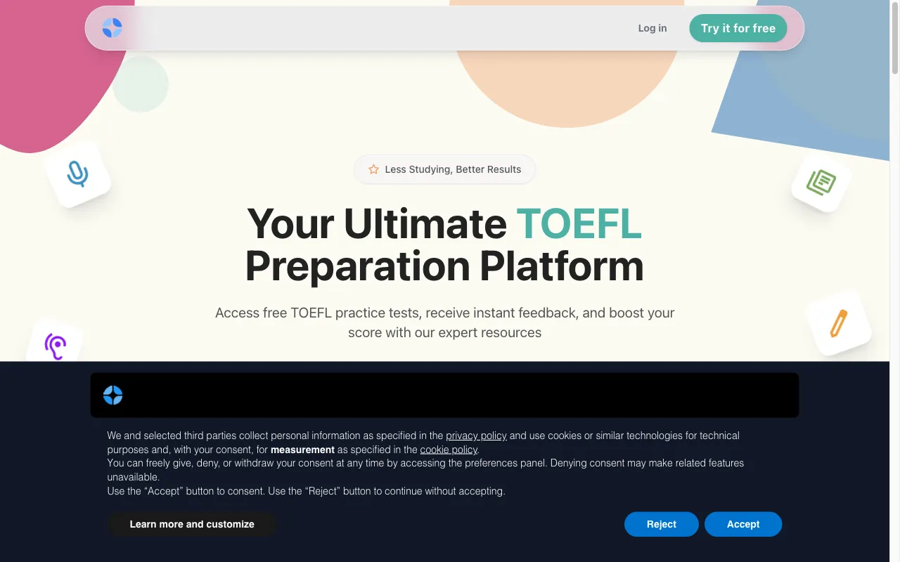 TOEFL Practice — preview screenshot