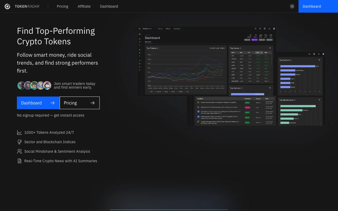 Token Radar — preview screenshot