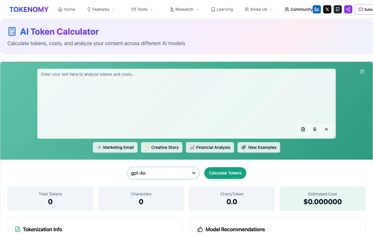 Tokenomy.ai — pricing page