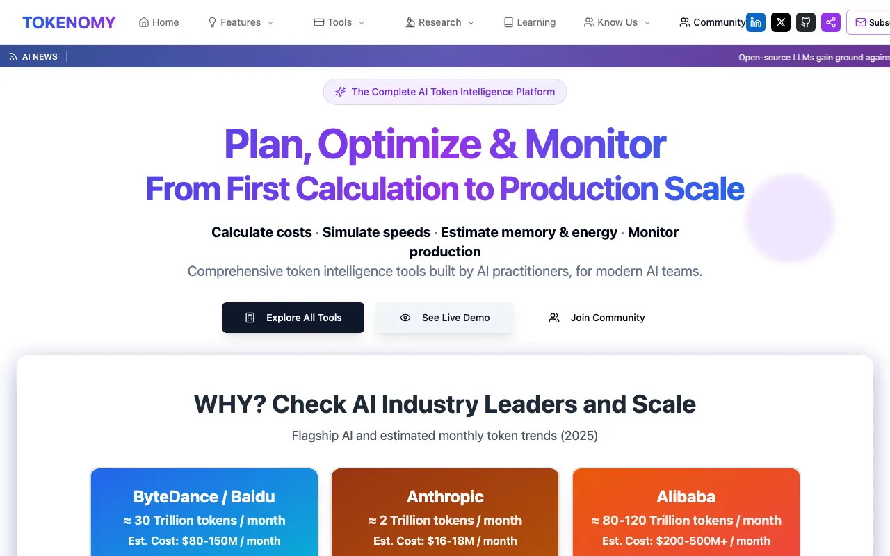 Tokenomy.ai — preview screenshot
