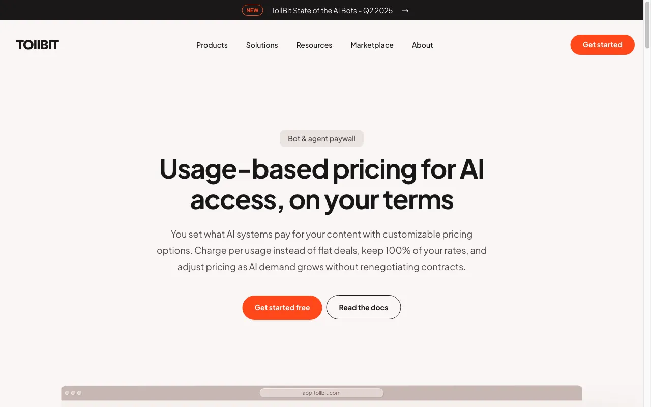 TollBit — pricing page
