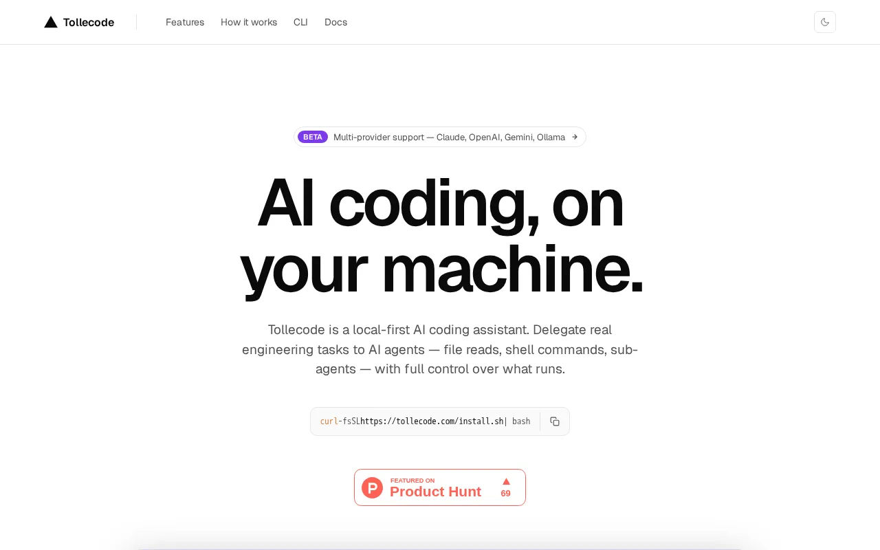 Tollecode — preview screenshot