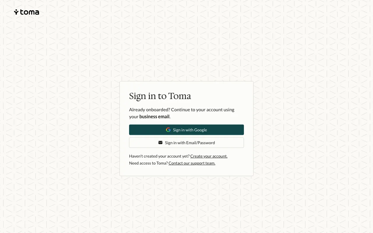 Toma — preview screenshot